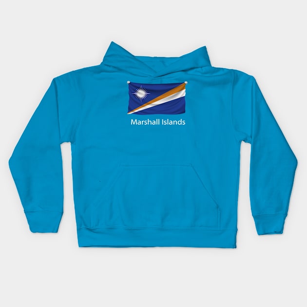 Marshall Islands Flag Kids Hoodie by fistfulofwisdom